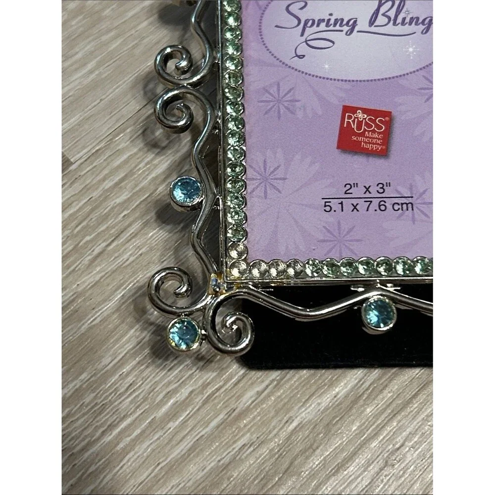 Russ Spring Fling Cute Dainty Rhinestone Accented  2x3in Frame
